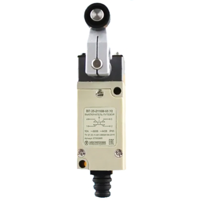 ВП 25-2118М-65 У2, рычаг с пластиковым роликом, 1з+1р, мгновенный, 21х56 мм, 3А, IP65 (ЭТ)