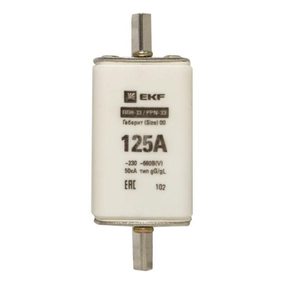 Вставка плавкая ППН-33 160/125А габарит 00 PROxima fus-33/160/125