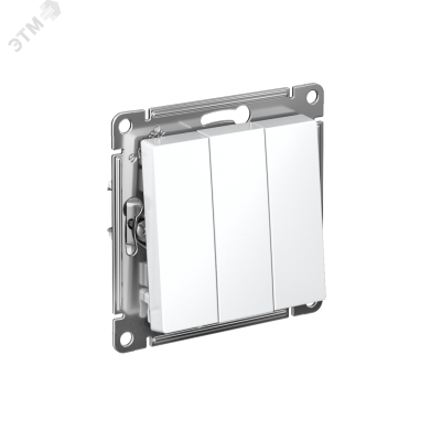 Выключатель 3-кл. СП AtlasDesign 10А IP20 (сх. 1+1+1) 10AX механизм бел. SE ATN000131