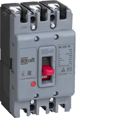 Выключатель автоматический 3п 63А 25кА ВА-302 22747DEK