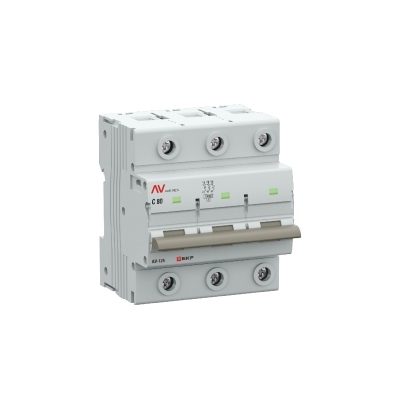 Выключатель автоматический 3п D 80А 10кА AV-125 AVERES mcb125-3-80D-av