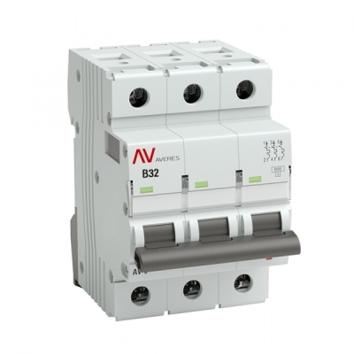 Выключатель автоматический AV-6 3P 32A (B) 6kA EKF AVERES(кр.1шт)