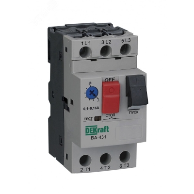 Выключатель автоматический для защиты двигателя 3п 4.0-6.3А 100кА ВА-431 21228DEK