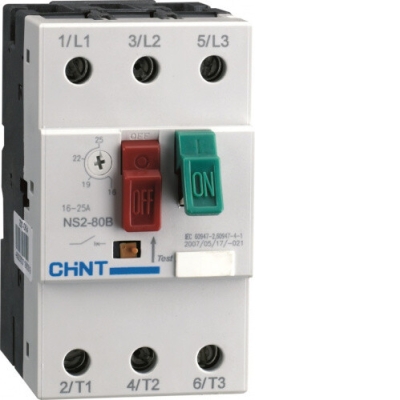 Выключатель автоматический для защиты двигателя 40-63А NS2-80B CHINT 495088