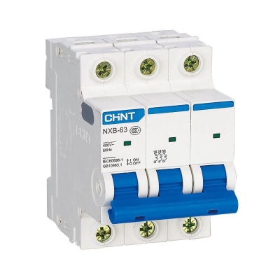 Выключатель автоматический модульный 3п C 10А 4.5кА NXB-63S CHINT 296826