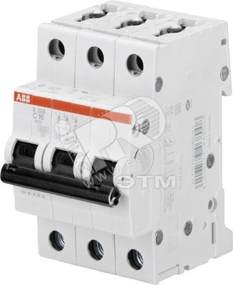 Выключатель автоматический модульный 3п C 25А 6кА S203 C25 ABB 2CDS253001R0254