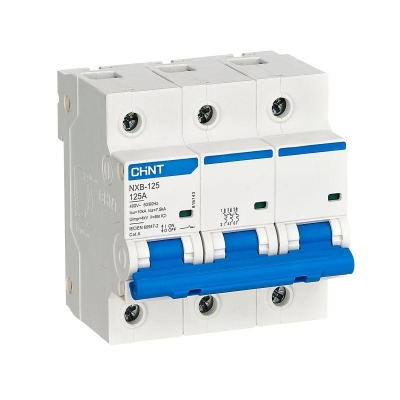 Выключатель автоматический модульный 3п D 100А 10кА NXB-125 CHINT 816142