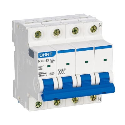 Выключатель автоматический модульный 4п C 10А 6кА NXB-63 CHINT 814247