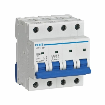 Выключатель автоматический модульный 4п C 63А 10кА NB1-63H CHINT 179920