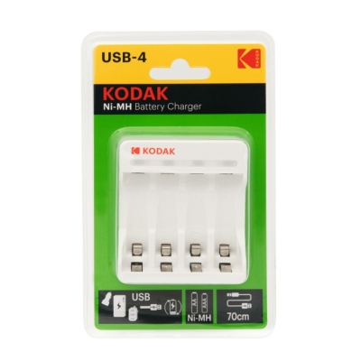 Зарядное устройство для аккумуляторов Kodak C8002B USB [K4AA/AAA] (6/24/1200) (кр. 1шт)
