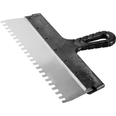 ЗУБР 350 мм, зуб 8 х 8 мм, пластиковая ручка, нержавеющий фасадный шпатель (10078-35-08)