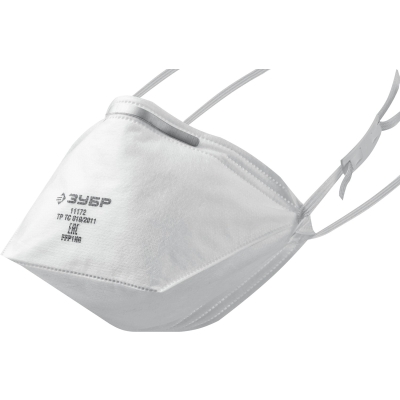 ЗУБР П-80, класс защиты FFP1, плоская, фильтрующая полумаска (11172)