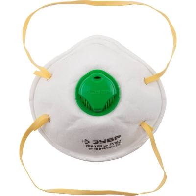 ЗУБР ПФК-95, класс защиты FFP2, коническая, фильтрующая полумаска с клапаном выдоха (11162)