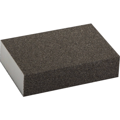 ЗУБР Р80, 100 х 68 х 26 мм, водостойкая, четырехсторонняя шлифовальная губка (35611-080)