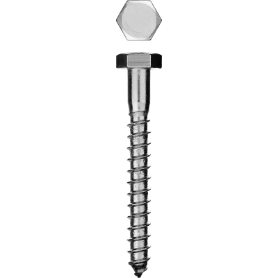 ЗУБР ШДШ, DIN 571, 100 х 12 мм, цинк 200 шт (14,75 кг.), шуруп с шестигранной головкой (300450-12-100-200)