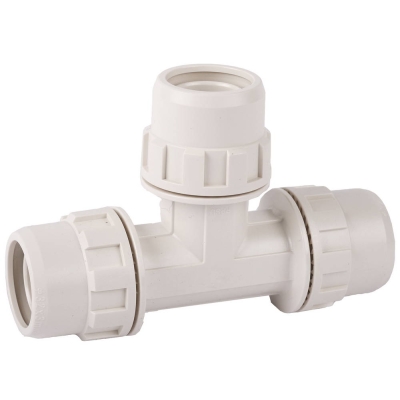 ЗУБР ШиреФит, штуцер с гайкой - штуцер с гайкой - штуцер с гайкой, 26 мм, соединительный тройник (51505-26)