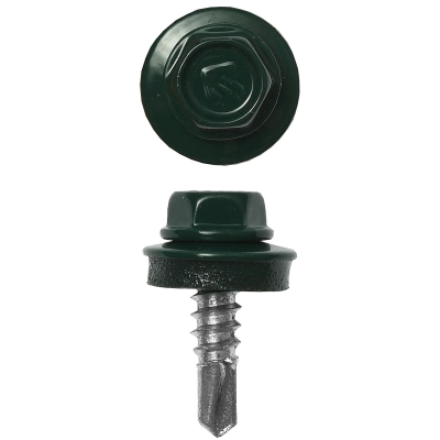 ЗУБР СКМ 6005, 25 х 5.5 мм, зелёный насыщ., 1800 шт (10,4 кг.), кровельный саморез, Профессионал (4-300310-55-025-6005)