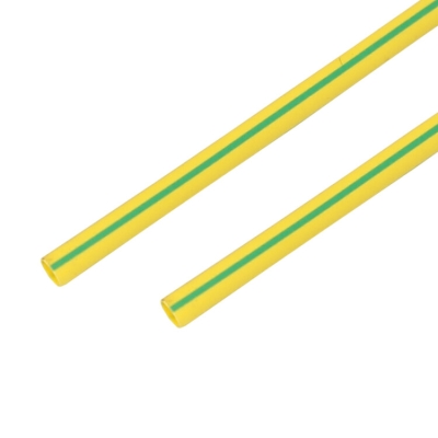 21-0007 Трубка термоусаживаемая ТУТ нг 10,0/5,0мм, желто-зеленая, упаковка 50 шт. по 1м REXANT(кр.5